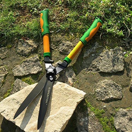 GRÜNTEK Heckenschere HECHT Teflon 560 mm | Strauchschere mit Wellenschliff und Doppel-Teflonbeschichtung. ZUFRIEDENHEITS-GARANTIE 45 Tagen !!