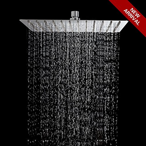 STARBATH Duschkopf Regendusche Anti-Kalk-Düsen Regenduschkopf Edelstahl Kopfbrause Regenbrause Quadratische 30 cm Verchromt