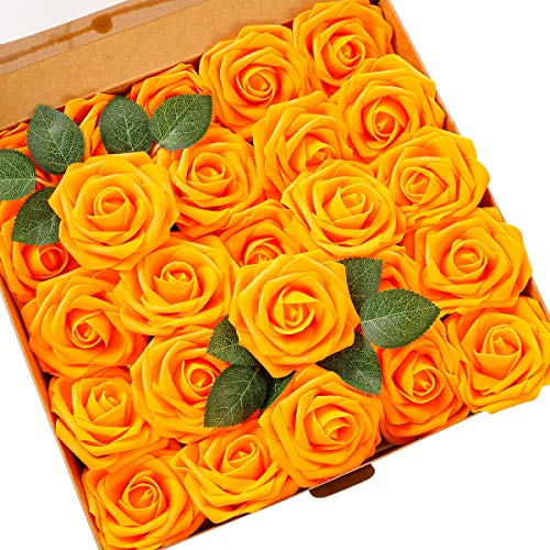 Ksnrang Künstliche Rosen Blumen Schaumrosen Foamrosen Kunstblumen Rosenköpfe Gefälschte Kunstrose Rose DIY Hochzeit Blumensträuße Braut Zuhause Dekoration