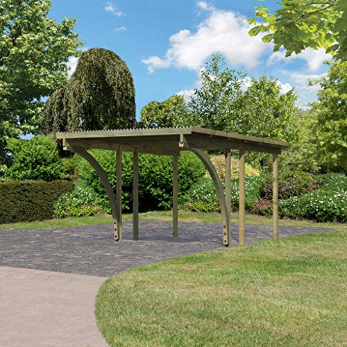 KARIBU. Einzelcarport ECO 1 Variante A inkl. 2 Einfahrtsbögen