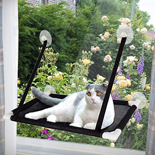 Afufu Katzen Fensterplätze, Katzen Fensterliege, Fensterplatz Window Lounger Katzen Hängematte für große Katzen-Miezekatze 10kg
