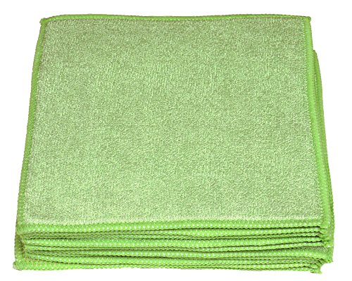 Sonty 10 Stück Schwammtücher XL, Spültücher Microfaser 23 x 23 cm (grün)