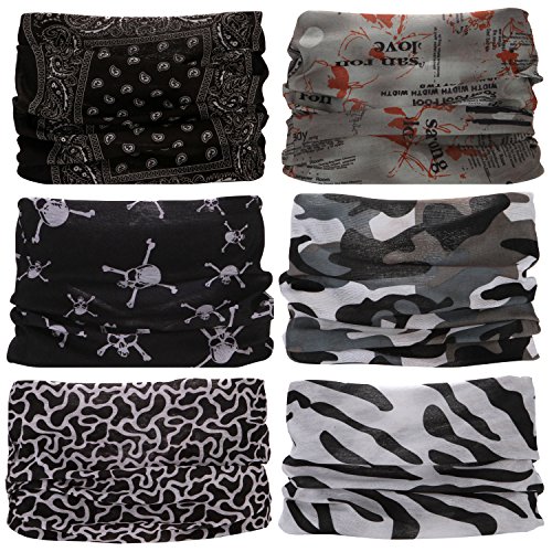 Sea Team 6 Stück / Packung gedruckt Bandanas Multifunktionstuch , 12 Arten Wahl Kopftuch, Stirnband , Motorrad Bandana, Kopftuch ect.