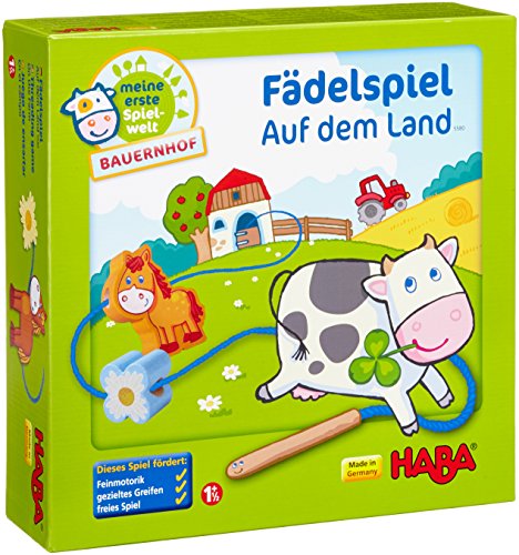 Haba 5580 Meine erste Spielwelt Bauernhof Fädelspiel auf dem Land