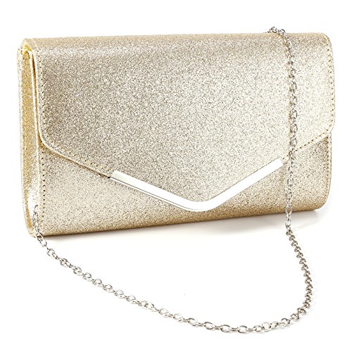 SurePromise One Stop Solution for Sourcing Frau Abendtasche Glitter Umschlag Dame Umhängetasche Handtasche Kette Tasche für Hochzeit Freizeit Party