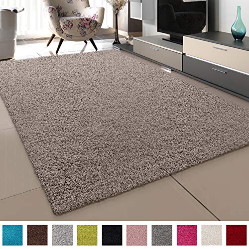 SANAT Teppich Wohnzimmer - Hochflor Langflor Teppiche Modern