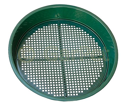 Erdesieb rund mit 2 Siebeinsätzen Rüttel Sand Garten Sieb 4 und 6 mm