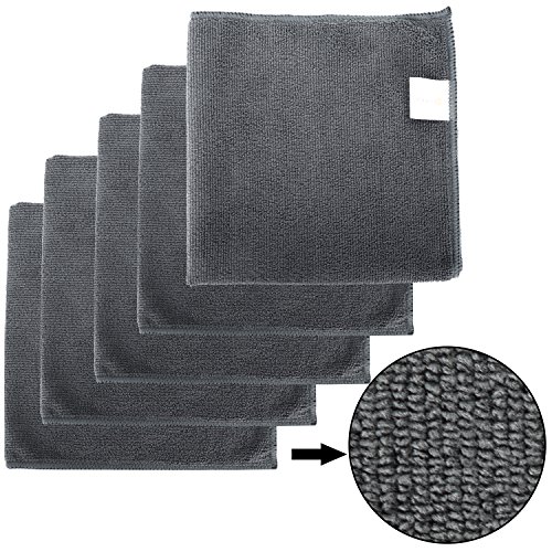 BONORUM Premium - Mikrofasertücher mit 300 GSM (!) - Perfekt für die Reinigung von Autos, Motorräder oder im Haushalt - 5 Stück - 40 cm x 40cm