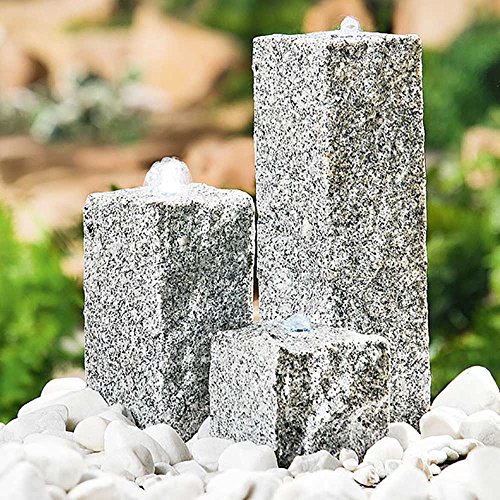 Heissner Garten/Terrassen Brunnen Granit 'Neptun', grau