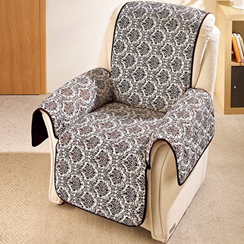 vivaDOMO Wende-Sesselschoner, Fernsehsessel Bezug aus Polyester zur Schonung der Originalpolster, zweiseitig einsetzbar