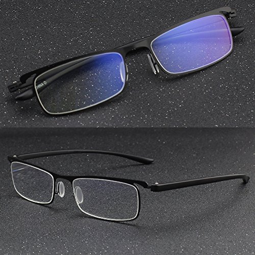 CGID Anti-Blaulicht Lesegerät, Lesebrille mit TR90 Rahmen für Männer und Frauen, QKX001
