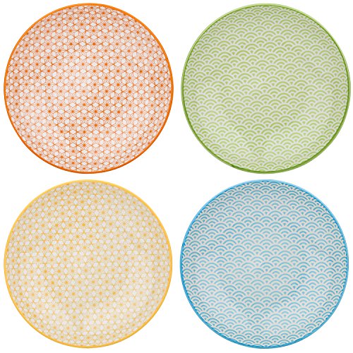 Vancasso Natsuki 4-teilig Porzellan Suppenteller, Ø 21,5 cm Tiefteller