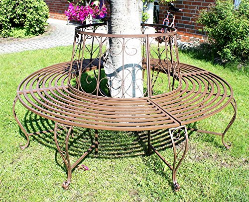 DanDiBo 120749 Rundbank Metall Wetterfest Garten Bank Ø 160 cm H-84 cm
