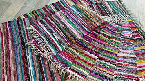 Fleckerl Handweb Teppich Kufstein multicolor 40x60 60x120 70x140 90x160 130x200 170x240 90x250 90x340 200x300 cm (40x60)