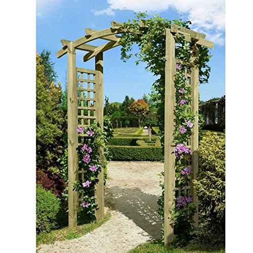 Eingangspergola 160x62x220 cm Pergola aus Holz mit Rankelementen von Gartenpirat