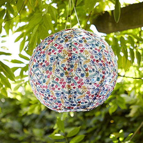 Lights4fun Blumen Solar Lampion 30cm