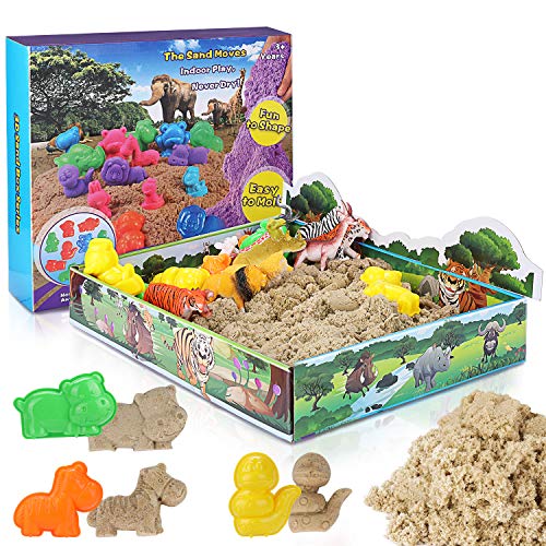 Xddias Magic Sand Set ,Play Sand - Kinetischer Sand - 500g Natürlichen Indoor Spielsand für Kinder