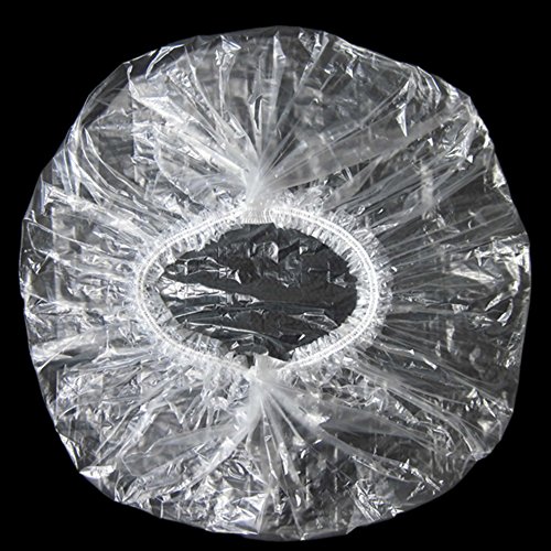 Einweg-Duschkappen, klare Kunststoffkappen für Spa, Zuhause, Hotel und Haar-Salon, 100 Stück