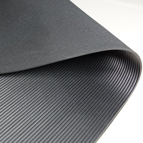 Feinriefenmatte | 3m² 1,0 x 3,0m [Größe + Farbe wählbar] Stärke: 3mm | Farbe: Schwarz