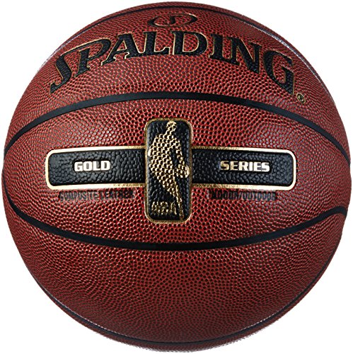 Spalding NBA Gold Basketball Ball, orange, 6