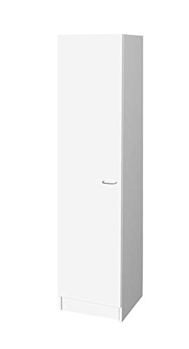 Flex-Well Hochschrank BOCHUM | Geschirrschrank | 1-türig, 4 Fächer | Breite 50 cm | Weiß