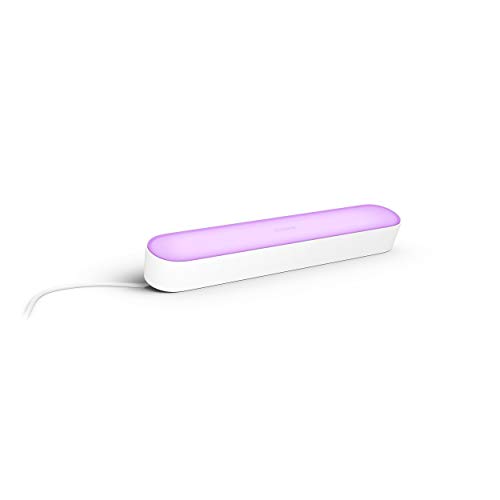 Philips Hue White and Color Ambiance Play Lightbar, dimmbar, bis zu 16 Millionen Farben, steuerbar via App, kompatibel mit Amazon Alexa,  weiß/schwarz