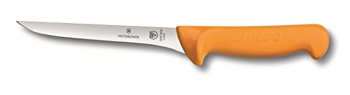 Victorinox Küchenmesser Swibo Ausbeinmesser Normaler Schliff flex-schmal gelb 13 cm Klingenlänge, 5.8409