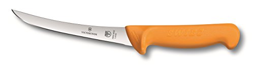 Victorinox Küchenmesser Swibo Ausbeinmesser Normaler Schliff flex gelb 16 cm Klingenlänge, 5.8406