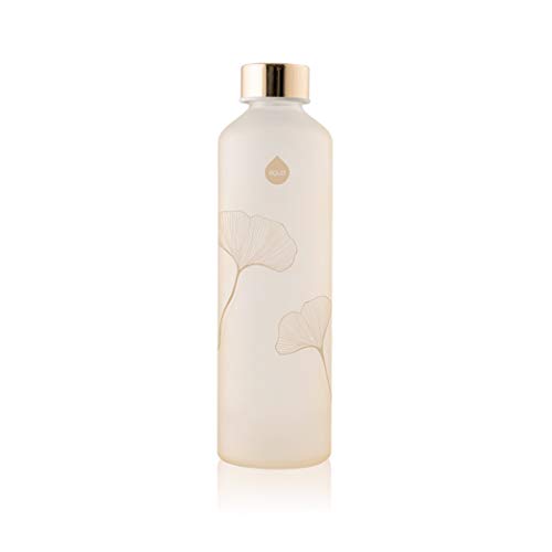EQUA Trinkflasche aus Glas mit matten Finish, 750 ml - Borosilikatglas - BPA-Frei und Auslaufsicher