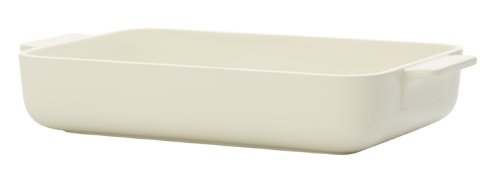 Villeroy & Boch Clever Cooking Rechteckige Backform, 30 x 20 cm, Premium Porzellan, Weiß