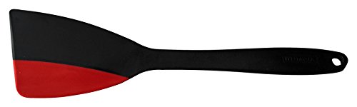 Westmark Pfannenwender/-schaber mit Silikonkante, Länge: 31 cm, Kunststoff/Silikon, Flexi, Schwarz/Rot, 15702270