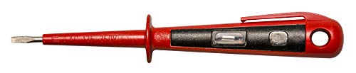 H+H Werkzeug 45400 Europrüfer/Spannungsprüfer/Phasenprüfer bis 250V GS geprüft nach VDE 0680 Made in Germany, rot/schwarz, 150 mm