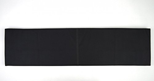 Wandkissen L Breite 115cm Kunstleder mit Montage-Set verschiedene Farben, Farbe:schwarz