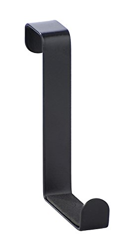 Wenko Türgarderobenhaken schwarz matt 4er Stahl 6 x 7 x 1 cm