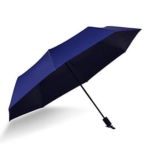 Student Reise Regenschirm Damen Sonnenschirm Herren Business Regenschirm Regenschirm College Regenschirm Erwachsene Automatik Regenschirm aus automatischem schwarzem Kunststoff Sonnenschirm Marine (a
