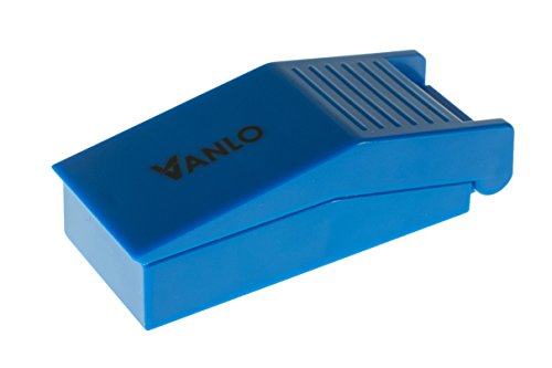 VANLO Pillenteiler aus Kunststoff mit Auffangschale in blau, Medikamententeiler, Pillenschneider, Tablettenteiler, Tablettenschneider