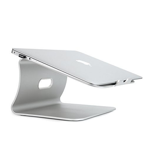 Bestand Verbesserte Alulegierung Cooling Laptop Stand, geeignet für Apple Macbook, alle Notebooks, Silber (Patentiert)