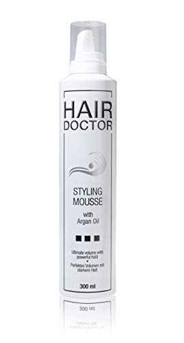Hair Doctor - Styling Mousse Strong - Professioneller Schaumfestiger pflegend mit Argan Öl, 1er Pack 300 ml