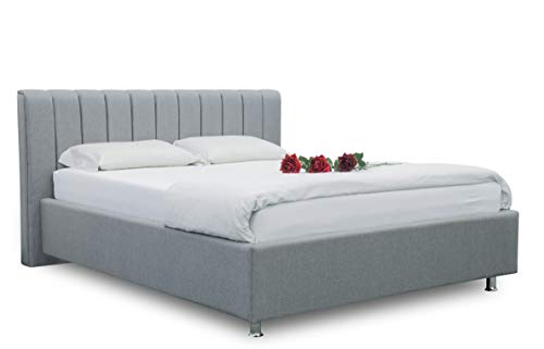 ES Design 08 Polsterbett Antony mit 5 Jahren Garantie, EIN hochwertiges Bett, Lattenrost und Stauraum (120 x 200 cm)