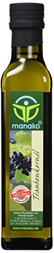 manako Traubenkernöl, raffiniert, 100% rein, 2 x 250 ml Glasflasche (2 x 0,25 l)