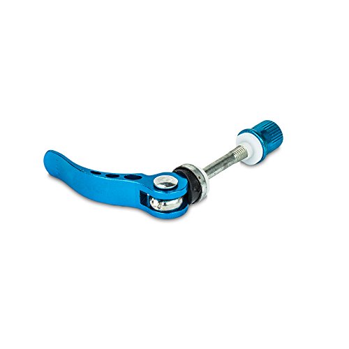 Fahrrad Schnellspanner für Sattelstütze 6x55mm Sattelklemme Aluminium Schnellverschluss Klemme (Blau)