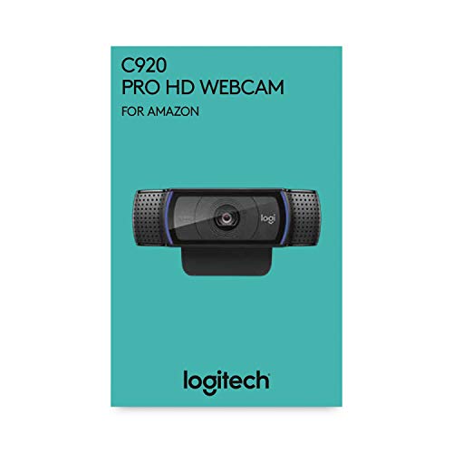 Logitech C920 HD Pro Webcam für AMZ (Videogespräche und -aufnahmen in Full HD und 1080p, dualer Stereo-Sound, Gaming-Streams, zwei Mikrofone, klein, vielseitig, anpassbar) schwarz