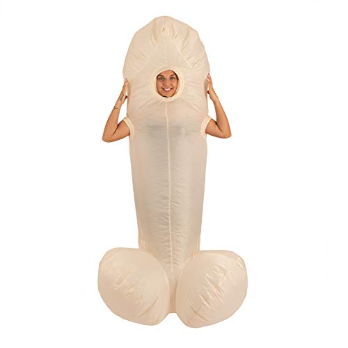 Lumunu Deluxe aufblasbares Penis-Kostüm Schniedel Schorse, Party Kostüm für Erwachsene, One Size