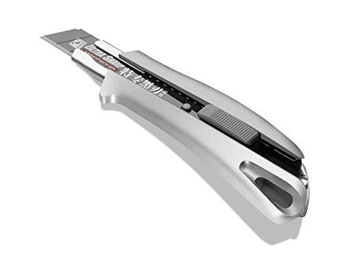 SolidWork Profi Cuttermesser aus hochwertigem Aluminium – Teppichmesser mit Sicherheitslock und ultra scharfer Klinge