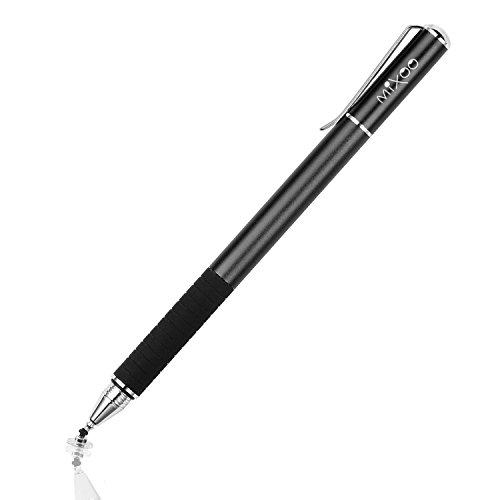 Mixoo ipad Stift Präzision Disc Eingabestift Touchstift Stylus 2 in 1 Kapazitive Touchscreen Stift mit 2 Disc Tip, 1 Fiber Tip für Apple iPhone, iPad, iPad Mini, Handys, Smartphones &Tablets