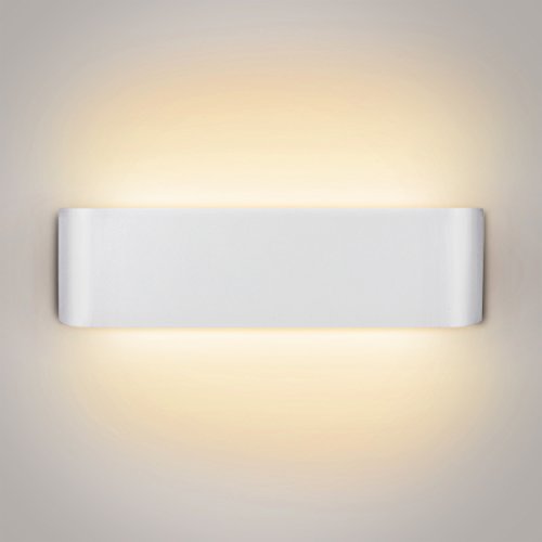 NetBoat Wandleuchte LED 12W Wandlampe Minimalistische Up Down Moderne Wandbeleuchtung Warmweiß Perfekt für Schlafzimmer, Wohnzimmer, Treppen und Badezimmer Nachtlicht