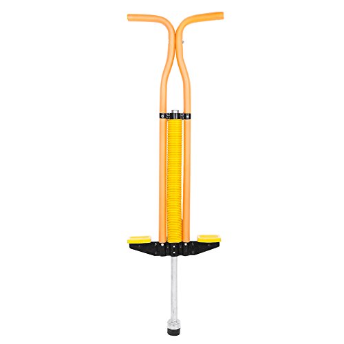 GOTOTOP Pogo Stick Kinder Doppel Bar Jump Stick Springstock mit Max Belastbarkeit von 40KG für Sport und Spaß (Orange)
