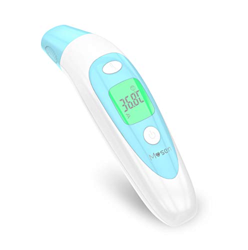 Mosen Fieberthermometer Stirnthermometer Ohrthermometer, Infrarot medizinisches Thermometer für Babys, Erwachsene Körper Raum oder Oberfläche, Speicherfunktion, 1 Sekunde Messung, CE/ROHS/FDA