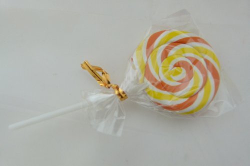Kawaii Bunte Gelb / Orange Lollipop auf Stick-Eraser