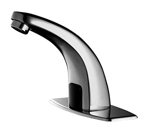 Fyeer Hochwertig Infrarot Sensor Kaltwasser Wasserhahn Automatik Waschtischarmatur Wasserfall Waschbecken Armatur für Badzimmer, FD0101C